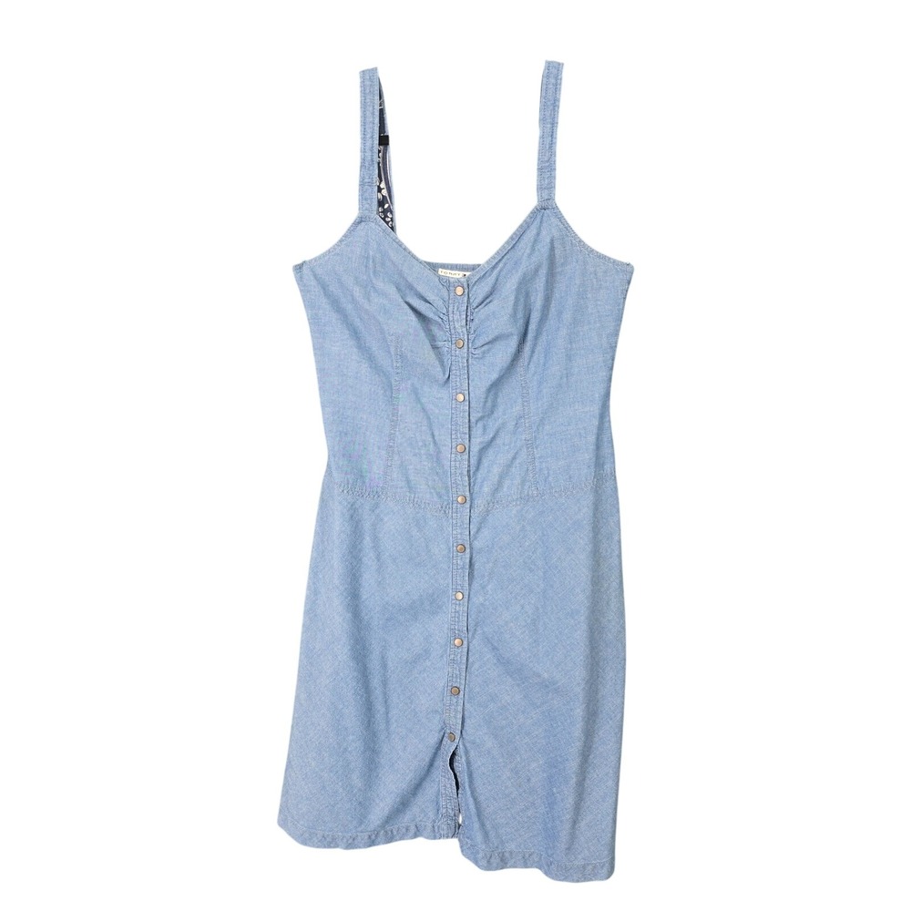Tommy Hilfiger Light Blue Denim Button-Front Mini Dress